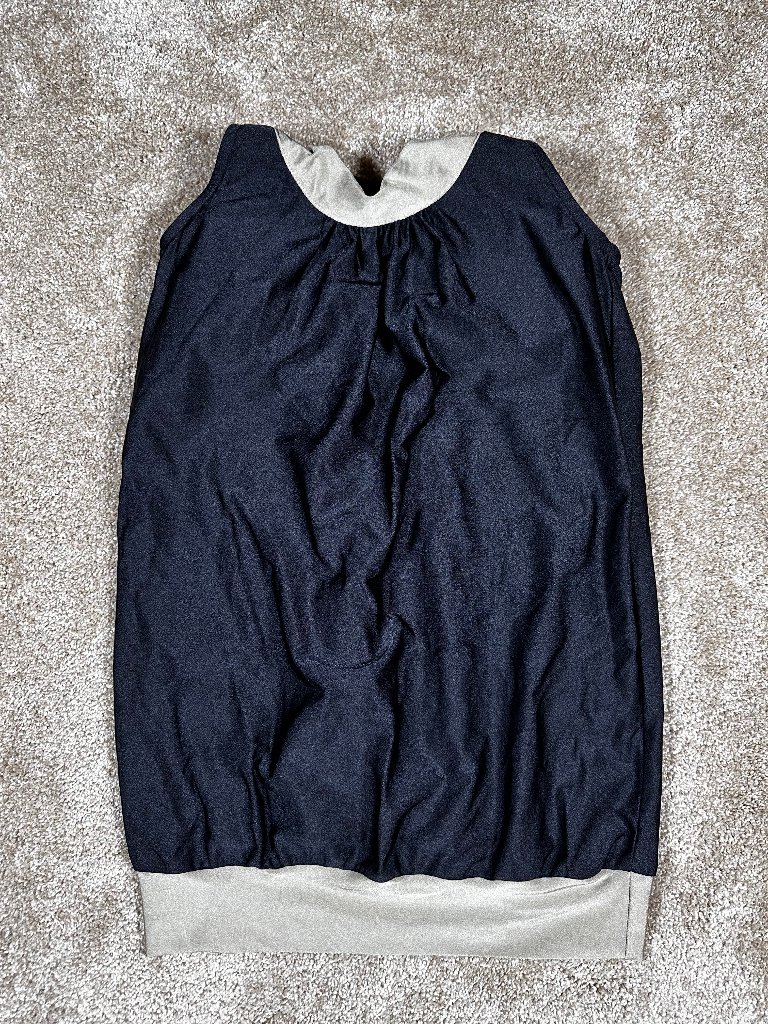 Albion Black & Champagne Halter Tankini Swim Top | Size Small